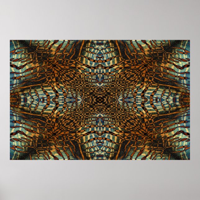 Poster Motif à fourrure de tigre de Kaleidoscope (Devant)