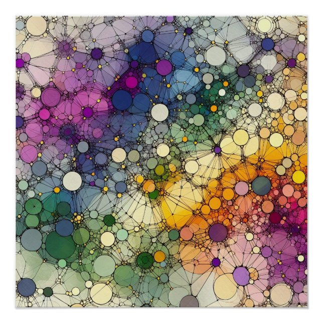 Poster Motif Abstrait 1 - AI - Oeuvre artistique (Devant)