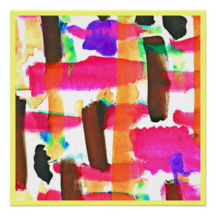 Poster Motif Abstrait dynamique dans l'art