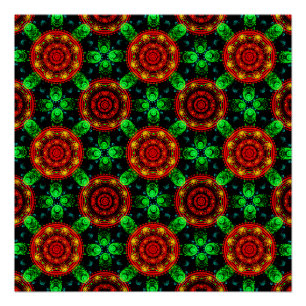 Poster Motif abstrait élégant boho moderne floral #504