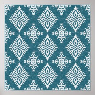 Poster Motif bleu turquoise d'Amadora