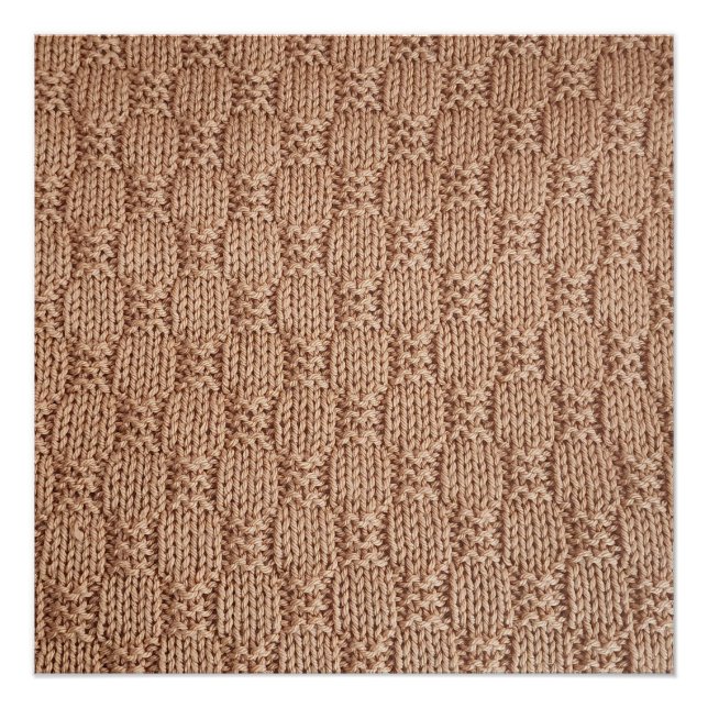 Poster Motif Bubble Knit Stitch par Shirley Taylor (Devant)