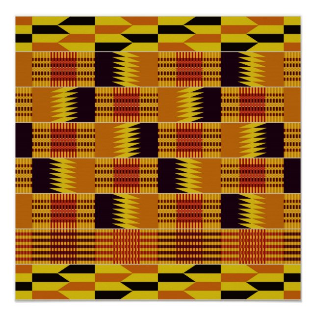 Poster Motif cérémoniel africain Kente (Devant)