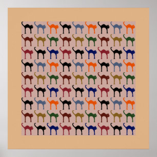 Poster motif chat / cat pattern