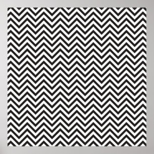 Poster Motif Chevron Noir