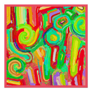 Poster Motif d'abstraction coloré