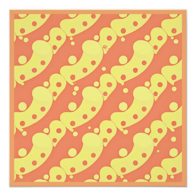 Poster Motif d'abstraction coloré éblouissant (Devant)