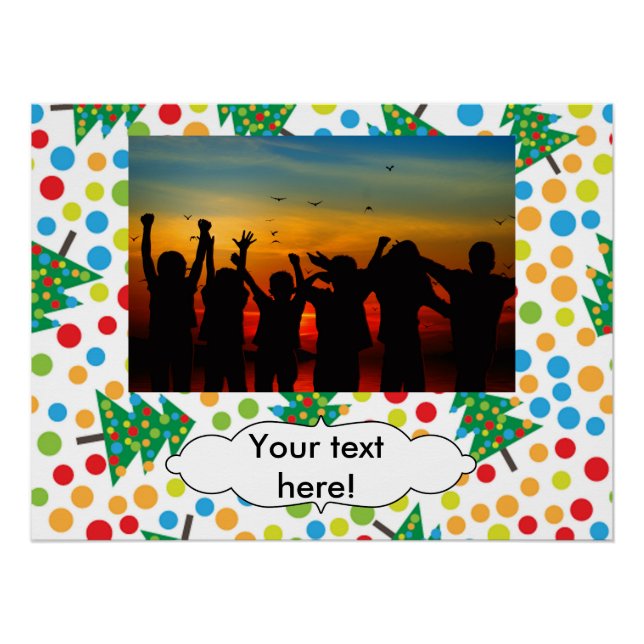 Poster Motif d'arbres de Noël (Devant)