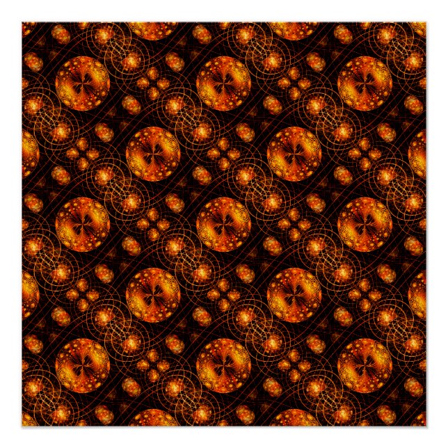 Poster Motif d'art abstrait élégant boho moderne or #507 (Devant)