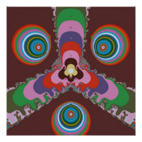 Motif d'art rétro psychédélique des années 70