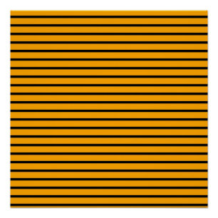 Poster Motif de bande jaune noir rétro