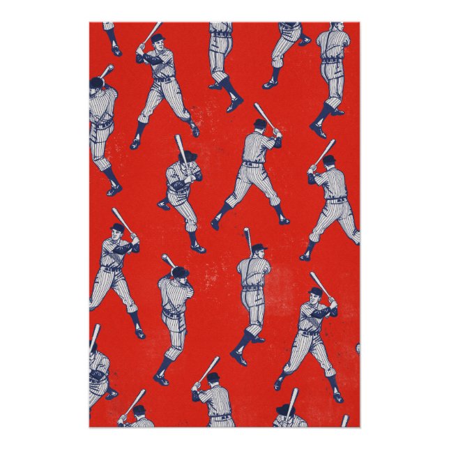 Poster Motif de baseball vintage (Devant)