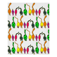 Motif de boutons de chats colorés