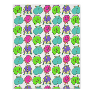 Poster Motif de boutons de hamster coloré
