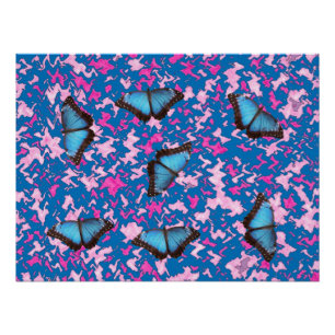 Poster Motif de camouflage de papillon Bureau Paix Destin