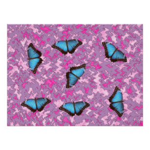 Poster Motif de camouflage de papillon Bureau Paix Destin