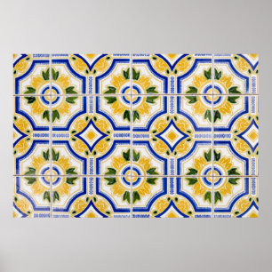Poster Motif de carreaux lumineux, Portugal