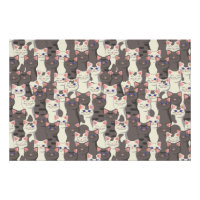 Motif de chats blancs et gris