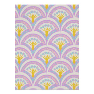 Poster Motif de coquille de couleur pastel