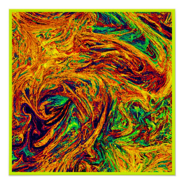 Poster Motif de couleur vive (Devant)