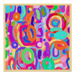 Poster Motif de couleurs vives