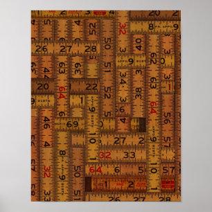 Poster Motif de mesure de règle antique
