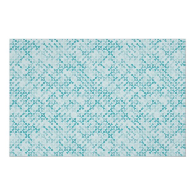Poster Motif de métaball bleu (Devant)