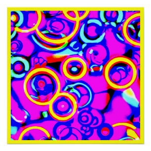 Poster Motif de néon coloré vibrant