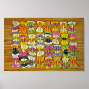 Poster Motif de pâtes Rainbow