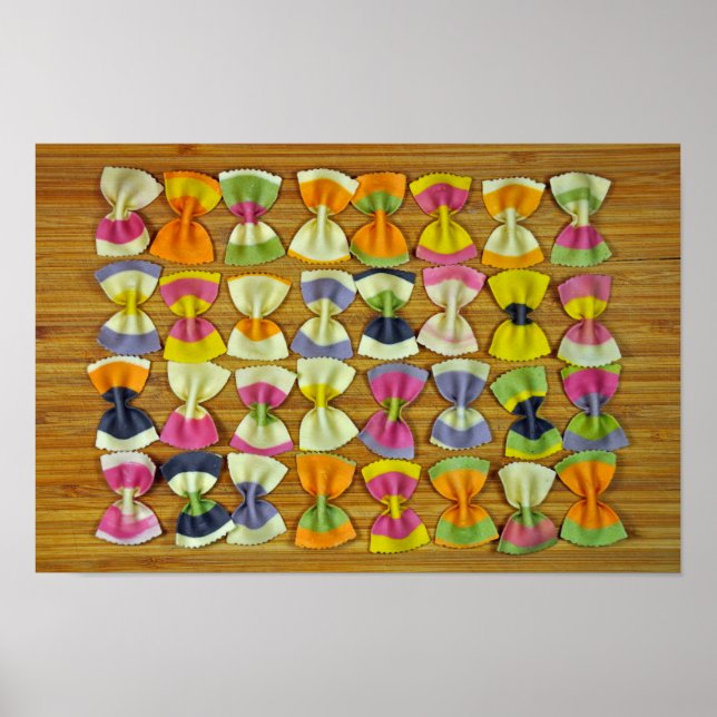 Poster Motif de pâtes Rainbow (Devant)