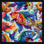Poster Motif de poisson multicolore<br><div class="desc">Illustration numérique d'un motif de poisson multicolore très agréable à l'oeil.</div>