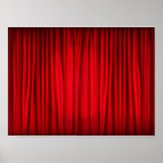 Poster Motif de rideau Red Stage