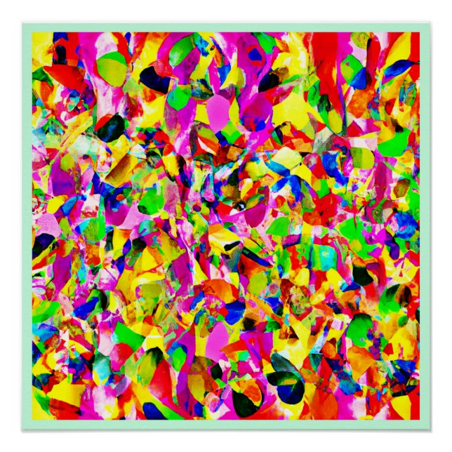 Poster Motif de Spectre Abstrait Coloré (Devant)