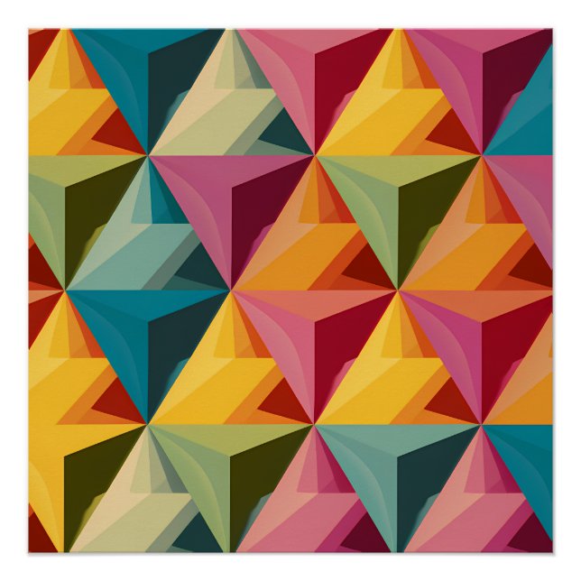 Poster Motif de triangle géométrique gras  (Devant)