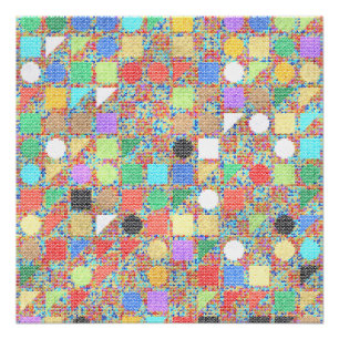 Poster Motif de tricot Jacquard Coloré