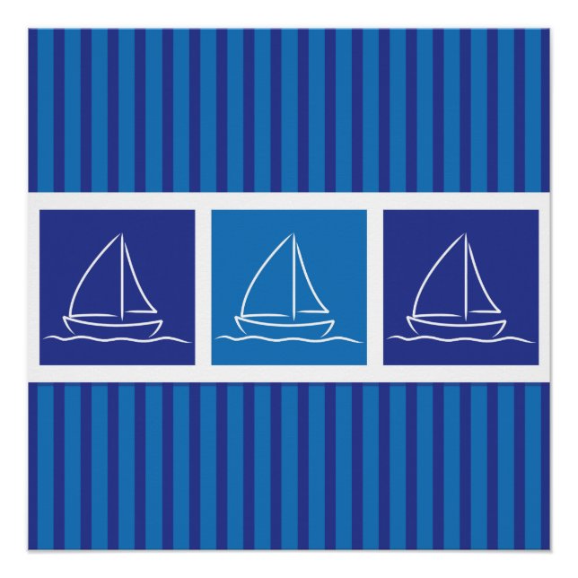 Poster Motif de yacht (Devant)