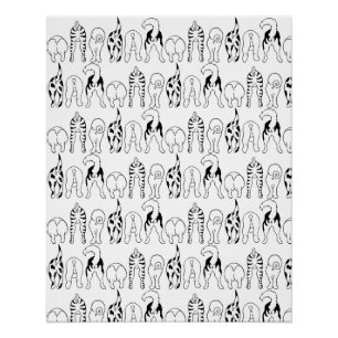 Poster Motif des boutons de chien