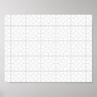 Poster - Motif diamant à couleur