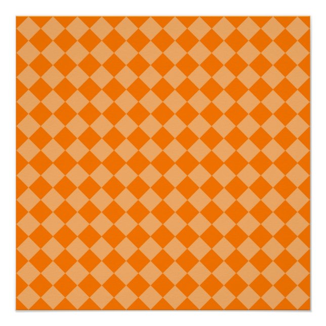 Poster Motif diamant orange combiné STaylor (Devant)