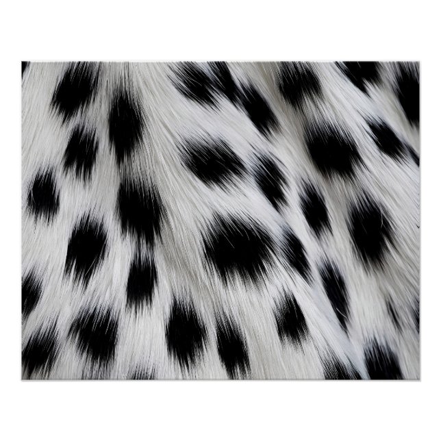 Poster Motif élégant en fausse fourrure dalmate (Devant)