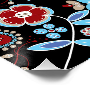 Poster Motif floral de gens audacieux