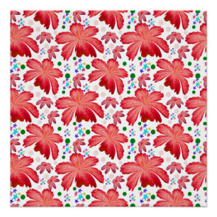 Poster Motif floral sans couture Conception de fleurs à
