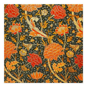 Poster Motif floral vintage William Morris Cray