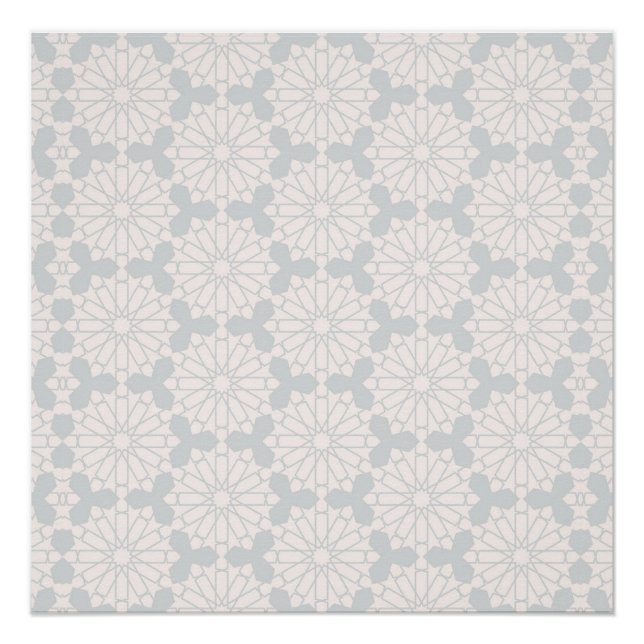 Poster Motif géométrique islamique (Devant)