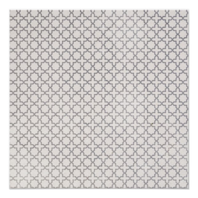 Poster Motif géométrique islamique beige (Devant)