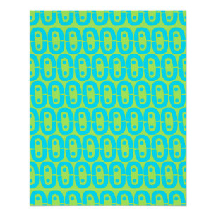 Poster Motif géométrique turquoise et vert lime