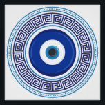 Poster Motif grec mal oeil Nazar<br><div class="desc">Voir mon magasin pour plus de produits de Grèce.</div>