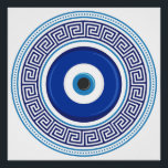 Poster Motif grec mal oeil Nazar<br><div class="desc">Voir mon magasin pour plus de produits de Grèce.</div>