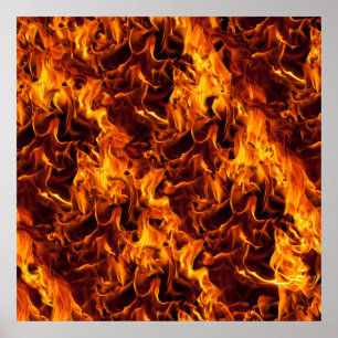 Poster Motif incendie et flamme
