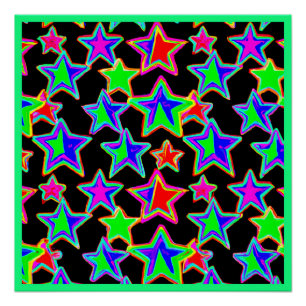 Poster Motif lumineux Neon Starlight